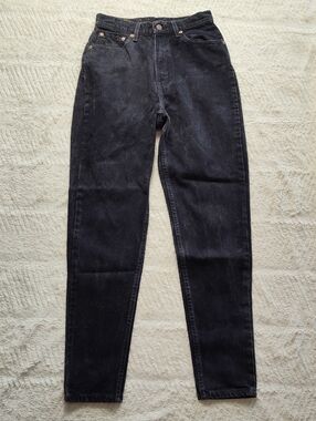 Levi's 512 90s Black Denim Women's Size 10 Regular Slim Fit Tapered Leg